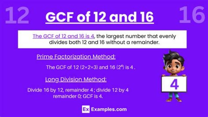 GCF of 12 and 7