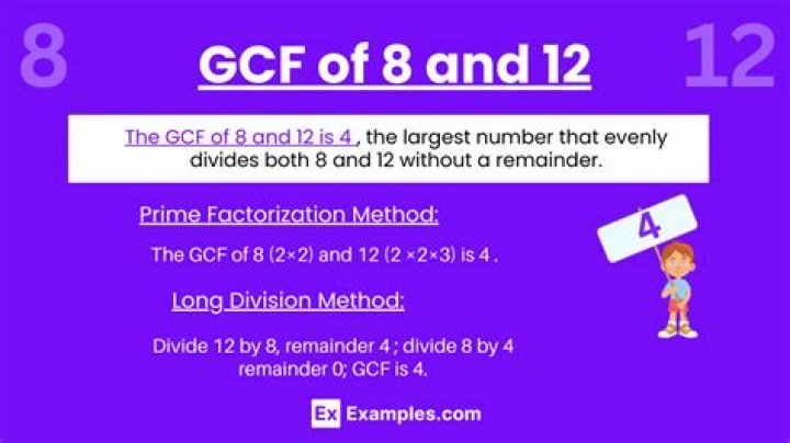 GCF of 8 and 7