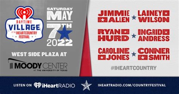 Jimmie Allen, Lainey Wilson & Ryan Hurd Among Performers for Daytime Village at 2022 iHeartCountry Festival – Celeb Secrets Country