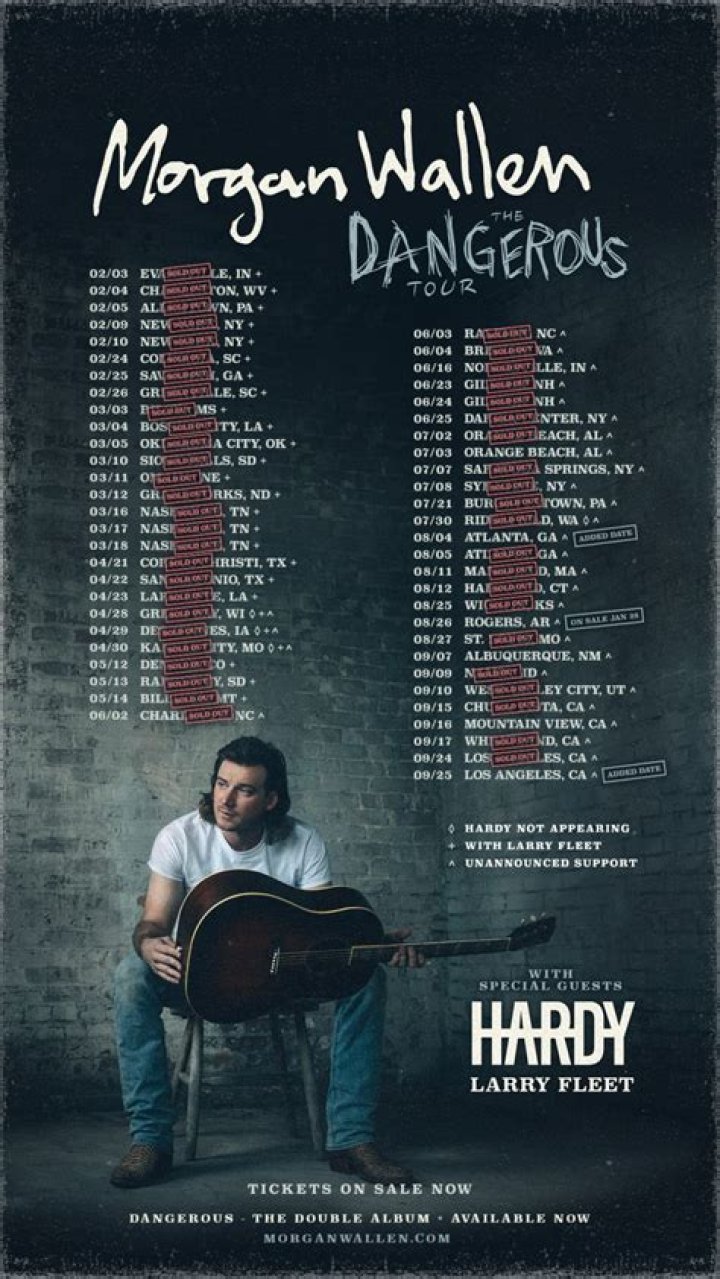 Morgan Wallen Announces “The Dangerous Tour” with HARDY and Larry Fleet – Celeb Secrets Country
