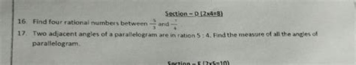 Rational numbers between and